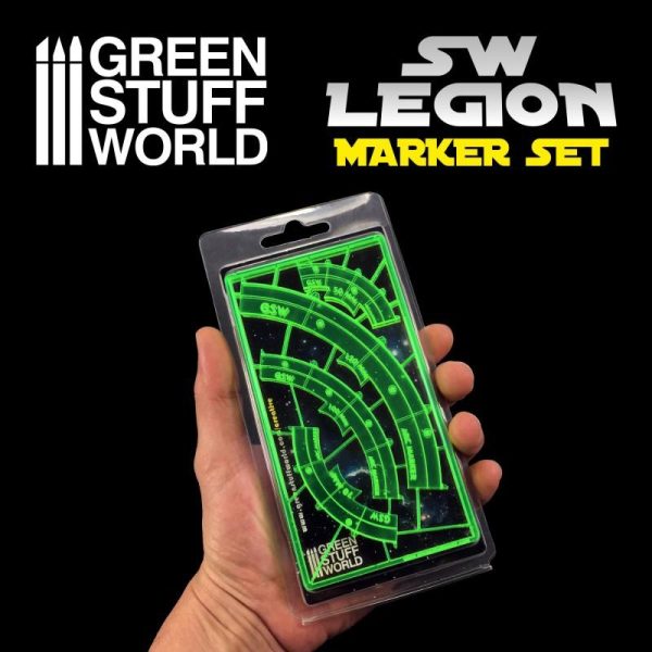 Green Stuff World Star Wars: Legion  Tapes & Measuring Sticks Star Wars Legion: GREEN FLUOR Line of Fire Markers - 8435646502359ES - 8435646502359