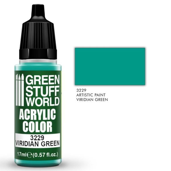 Green Stuff World   Acrylic Paints Acrylic Color VIRIDIAN GREEN - 8435646505893ES - 8435646505893