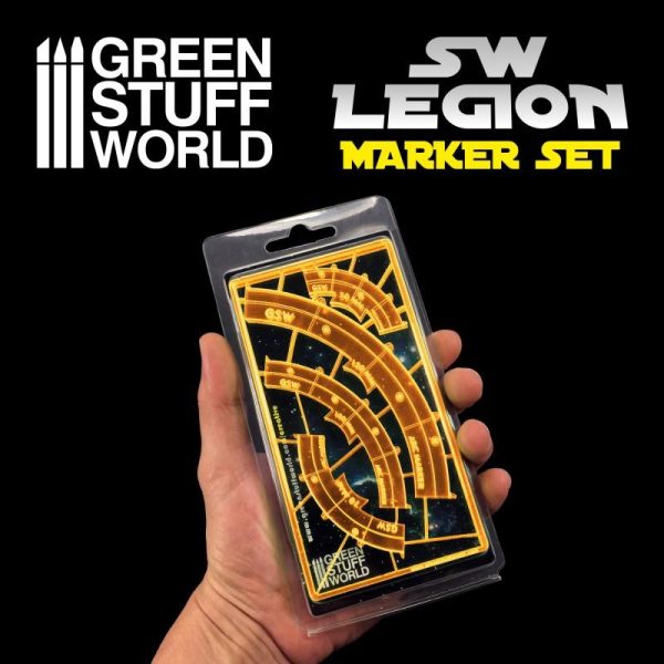 Green Stuff World Star Wars: Legion  Tapes & Measuring Sticks Star Wars Legion: ORANGE FLUOR Line of Fire Markers - 8435646502342ES -