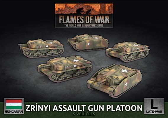 Battlefront Flames of War  Hungary Zrinyi Assault Gun (x5 Plastic) - HBX03 - 9420020253650