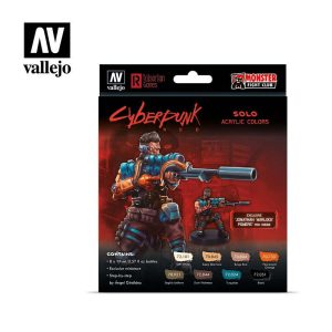 Vallejo   Vallejo Figures AV Vallejo Cyberpunk - Solo Warlock (x8) & Figure - VAL72309 -