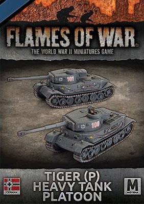 Battlefront Flames of War  Germany Tiger (P) (8.8cm) Tanks (x2) - GBX189 - 9420020255500
