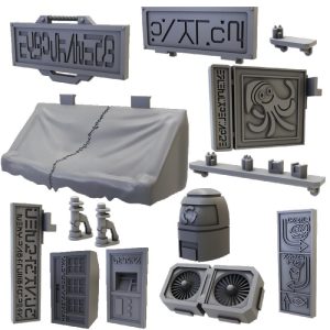 Mantic Deadzone  Deadzone Terrain Crate: Battlezones Street Accessories - MGTC211 -
