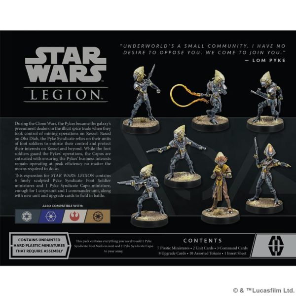 Fantasy Flight Games Star Wars: Legion  The Shadow Collective - Legion Star Wars Legion: Pyke Syndicate Foot Soldiers - FFGSWL96 -