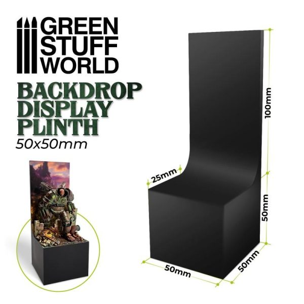 Green Stuff World   Display Plinths Backdrop Display Plinth 5x5x5cm Black - 8435646508320ES - 8435646508320