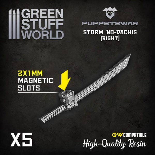 Green Stuff World   Green Stuff World Conversion Parts Nodachi Swords - Right - 5904873423162ES - 5904873423162
