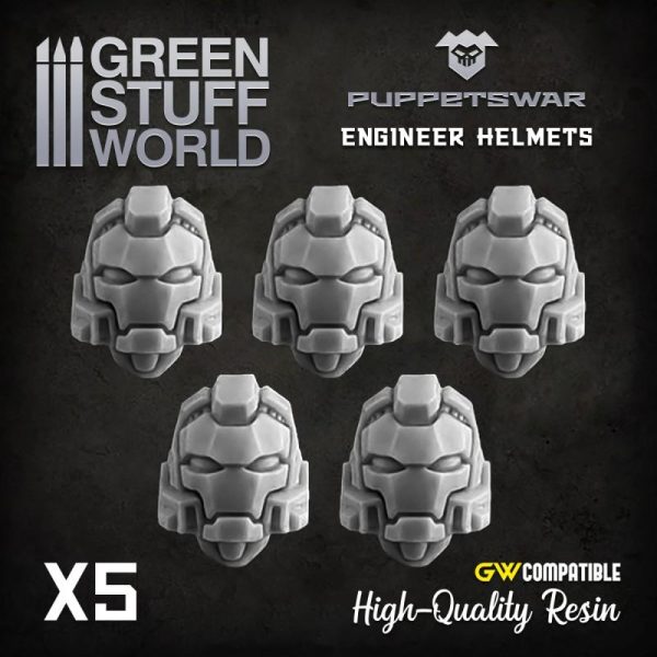 Green Stuff World   Green Stuff World Conversion Parts Engineer helmets - 5904873420314ES -