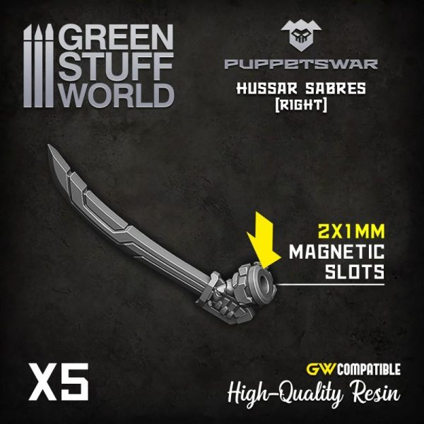 Green Stuff World   Green Stuff World Conversion Parts Hussar Sabres - Right - 5904873423209ES -