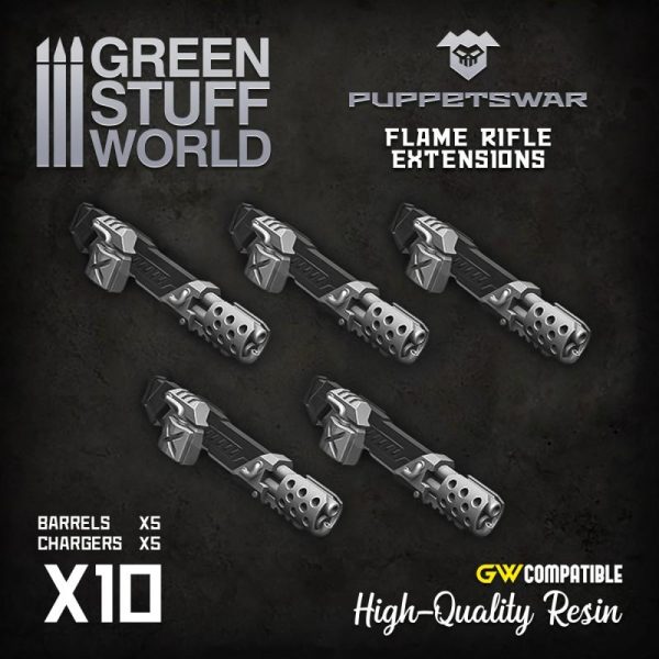 Green Stuff World   Green Stuff World Conversion Parts Flame Rifle Extensions - 5904873421472ES -