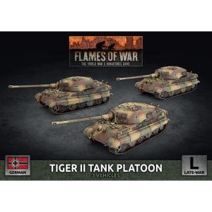Battlefront Flames of War  Flames of War Tiger II (8.8cm) Tank Platoon (3x Plastic) - GBX178 - 9420020255371
