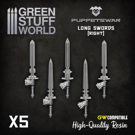 Green Stuff World   Green Stuff World Conversion Parts Long Swords - Right - 5904873421069ES -