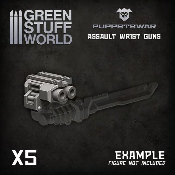 Green Stuff World   Green Stuff World Conversion Parts Assault Wrist Guns - 5904873421144ES - 5904873421144