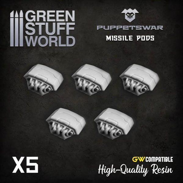 Green Stuff World   Green Stuff World Conversion Parts Turret - Missile pods - 5904873422424ES -