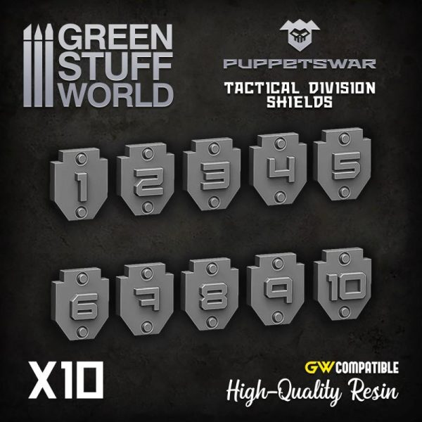 Green Stuff World   Green Stuff World Conversion Parts Tactical Division Shields - 5904873422493ES -