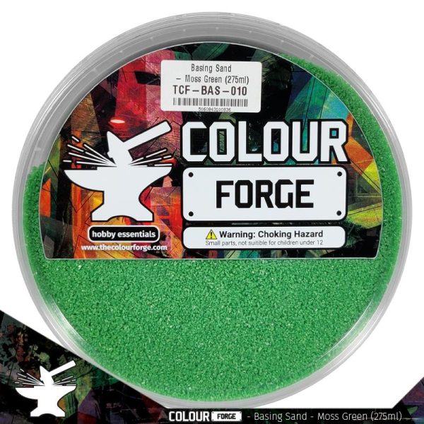 The Colour Forge   Sand & Flock Basing Sand - Moss Green (275ml) - TCF-BAS-010 - 5060843100836