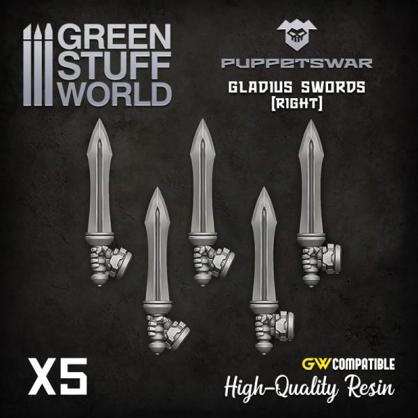 Green Stuff World   Green Stuff World Conversion Parts Gladius Swords - Right - 5904873422318ES -