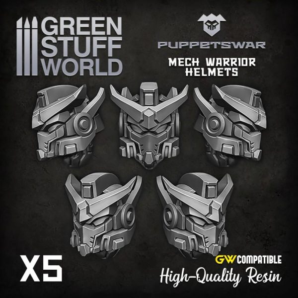 Green Stuff World   Green Stuff World Conversion Parts Mech Warrior helmets - 5904873423032ES -
