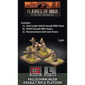 Battlefront Flames of War  Germany Fallschirmjager Assault Rifle Platoon (x35 figs Plastic) - GE782 - 9420020255845