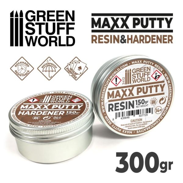 Green Stuff World   Modelling Putty & Green Stuff MAXX PUTTY 300gr - 8435646507729ES -