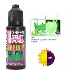 Green Stuff World   Ultraviolet Resin UV RESIN 17ml GREEN - Glow in the Dark - 8435646508795ES -