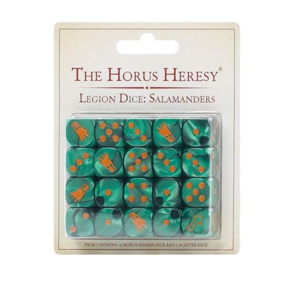 Games Workshop (Direct) The Horus Heresy  The Horus Heresy Legion Dice – Salamanders - 99223099018 - 5011921136292