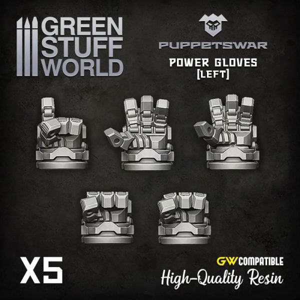 Green Stuff World   Green Stuff World Conversion Parts Gloves - Left - 5904873422103ES - 5904873422103