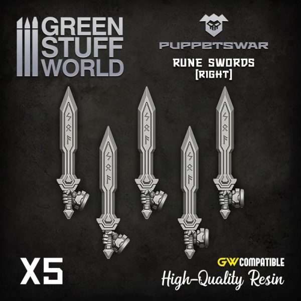 Green Stuff World   Green Stuff World Conversion Parts Rune Swords - Right - 5904873422325ES -