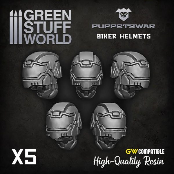 Green Stuff World   Green Stuff World Conversion Parts Biker Helmets - 5904873420949ES -