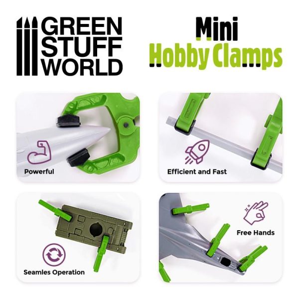 Green Stuff World   Green Stuff World Tools Mini hobby clamps x6 - 8435646508948ES -