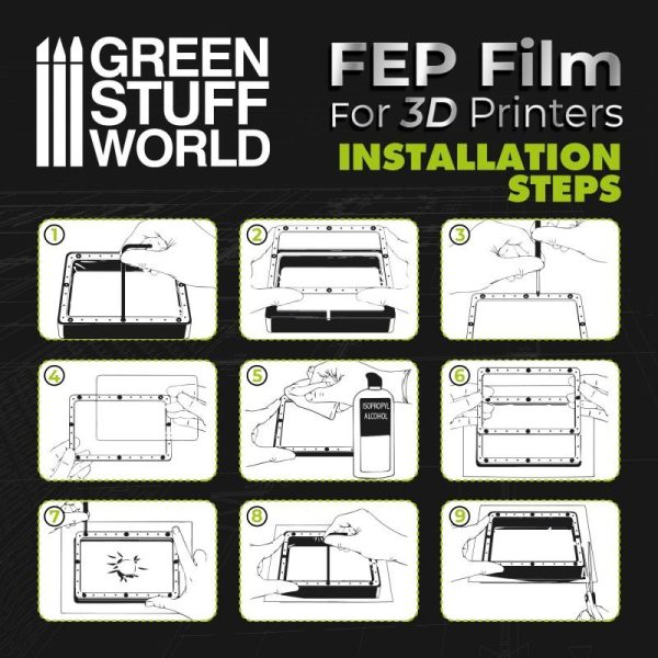 Green Stuff World   3d Printing & Accessories FEP film 300x210mm (pack x2) - 8435646504391ES -