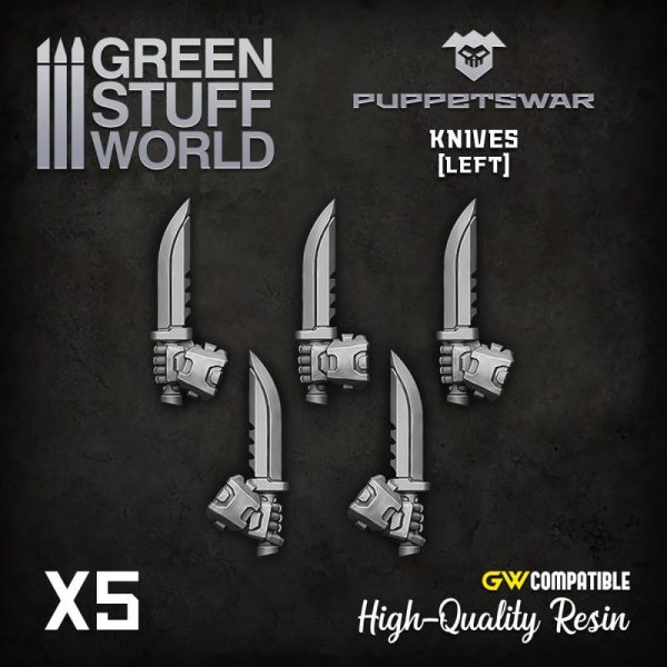 Green Stuff World   Green Stuff World Conversion Parts Knives - Left - 5904873421410ES -