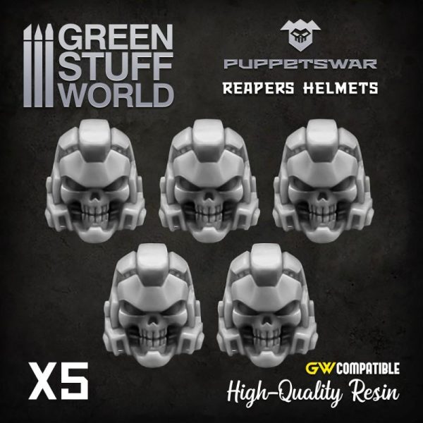 Green Stuff World   Green Stuff World Conversion Parts Reapers helmets - 5904873420321ES -