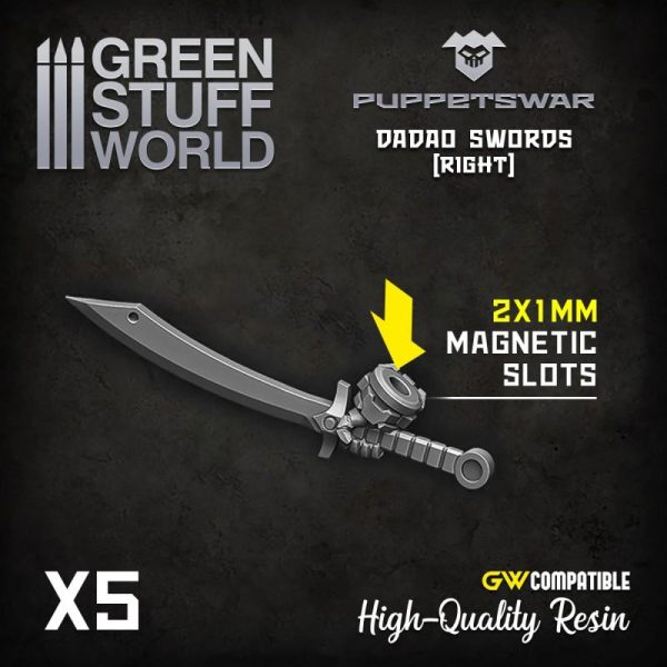Green Stuff World   Green Stuff World Conversion Parts Dadao Swords - Right - 5904873422349ES -