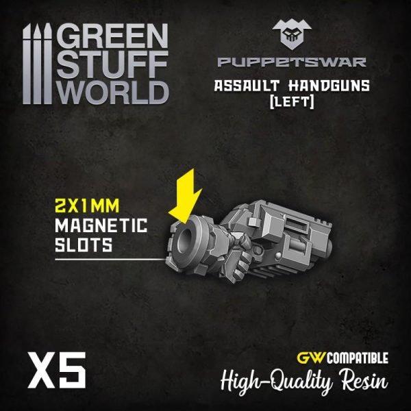 Green Stuff World   Green Stuff World Conversion Parts Assault Handguns - Left - 5904873421137ES -