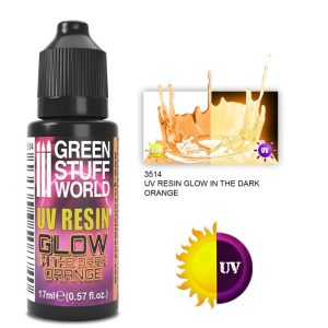 Green Stuff World   Ultraviolet Resin UV RESIN 17ml ORANGE - Glow in the Dark - 8435646508740ES -
