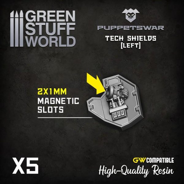 Green Stuff World   Green Stuff World Conversion Parts Tech Shields - 5904873423155ES - 5904873423155