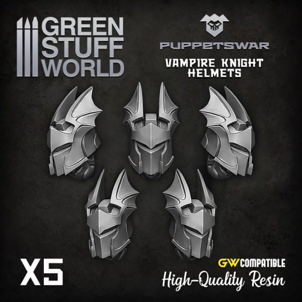 Green Stuff World   Green Stuff World Conversion Parts Vampire Knight Helmets - 5904873423346ES -