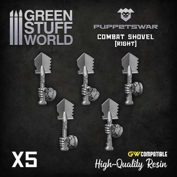 Green Stuff World   Green Stuff World Conversion Parts Combat Shovel - Right - 5904873423520ES - 5904873423520