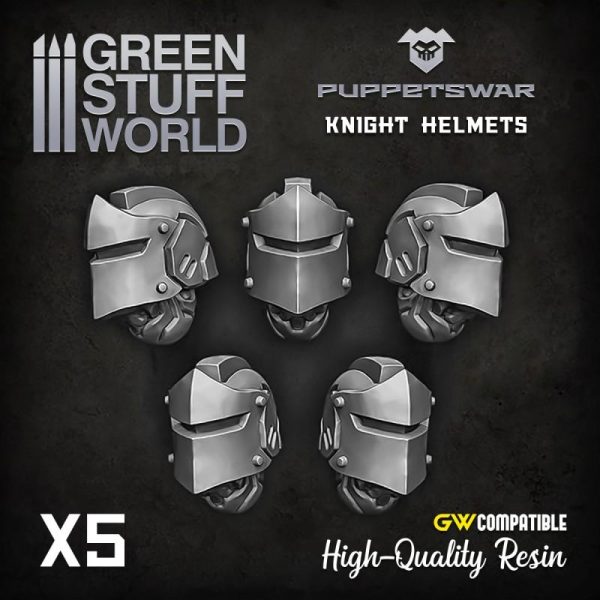 Green Stuff World   Green Stuff World Conversion Parts Knight helmets - 5904873420734ES -