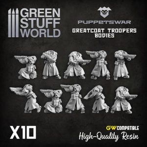 Green Stuff World   Green Stuff World Conversion Parts Greatcoat Troopers Bodies - 5904873420413ES - 5904873420413