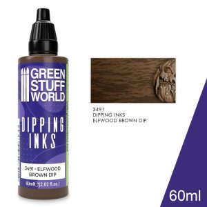 Green Stuff World   Dipping Ink Dipping Ink 60ml - Elfwood Brown Dip - 8435646508511ES - 8435646508511