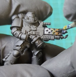 how to create a hot metal effect for space marines