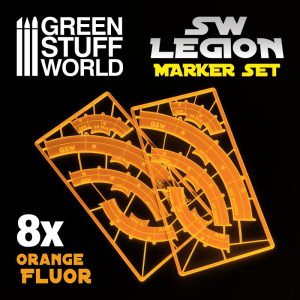 Star Wars Legion: ORANGE FLUOR Line of Sight Markers 1