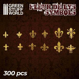 Etched Brass Fleur de Lys Symbols 1