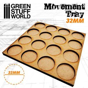 MDF Movement Trays 32mm 4x4 - Skirmish Lines 1