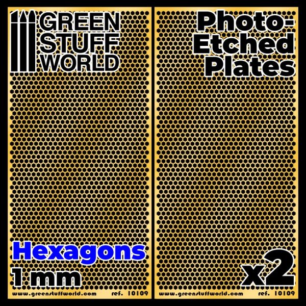 Photo-etched Plates - Large Hexagons 1