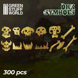 Etched Brass Ork Runes and Symbols 1