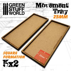 MDF Movement Trays 25mm 5x2 1