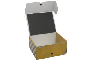Half-size Medium Box for magnetically-based miniatures + metal plate on the inside rear side of the box 1