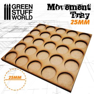 MDF Movement Trays 25mm 5x5 - Skirmish Lines 1